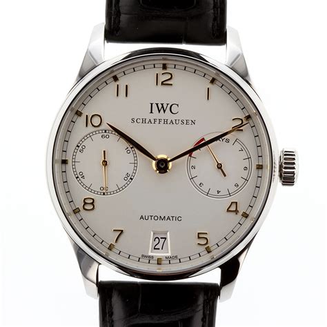 iwc 7 days power reserve indossato sul polso|IWC portugieser 5001.